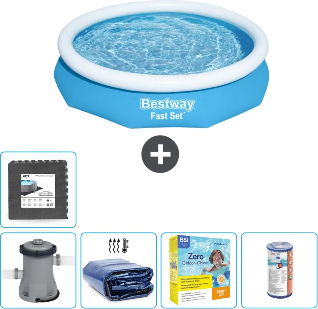 Bestway Fast Set Zwembad 305x66cm - Blauw - 3200L