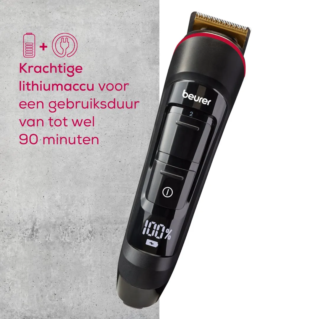 Beurer MN4X Baardtrimmer - 12 Scheerlengtes 90 min - Zwart