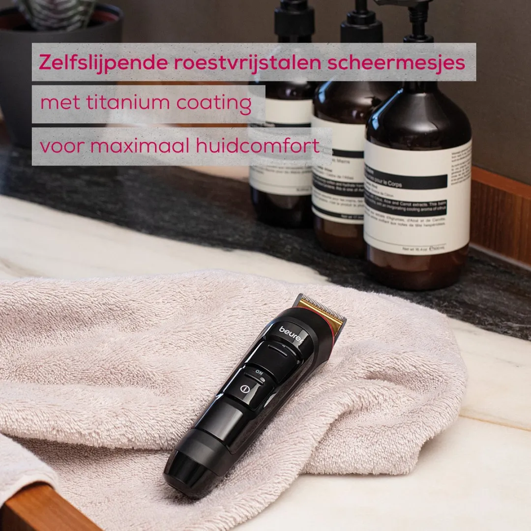 Beurer MN4X Baardtrimmer - 12 Scheerlengtes 90 min - Zwart