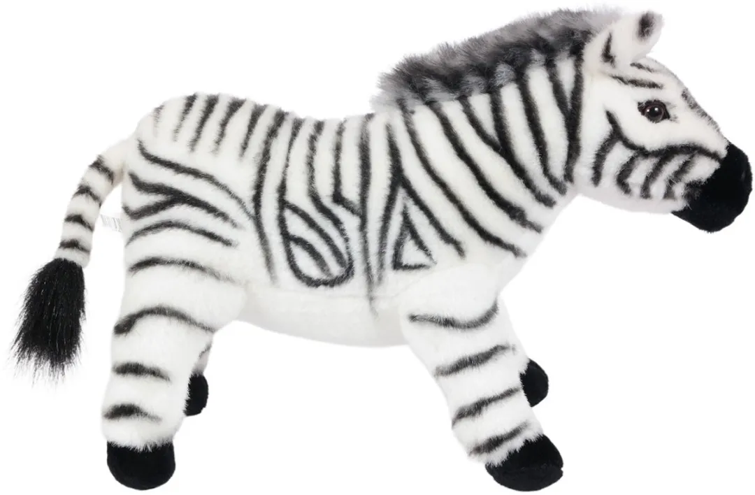 PIA Soft Toys Zebra Pluche Knuffeldier - 36 cm - Zwart/Wit