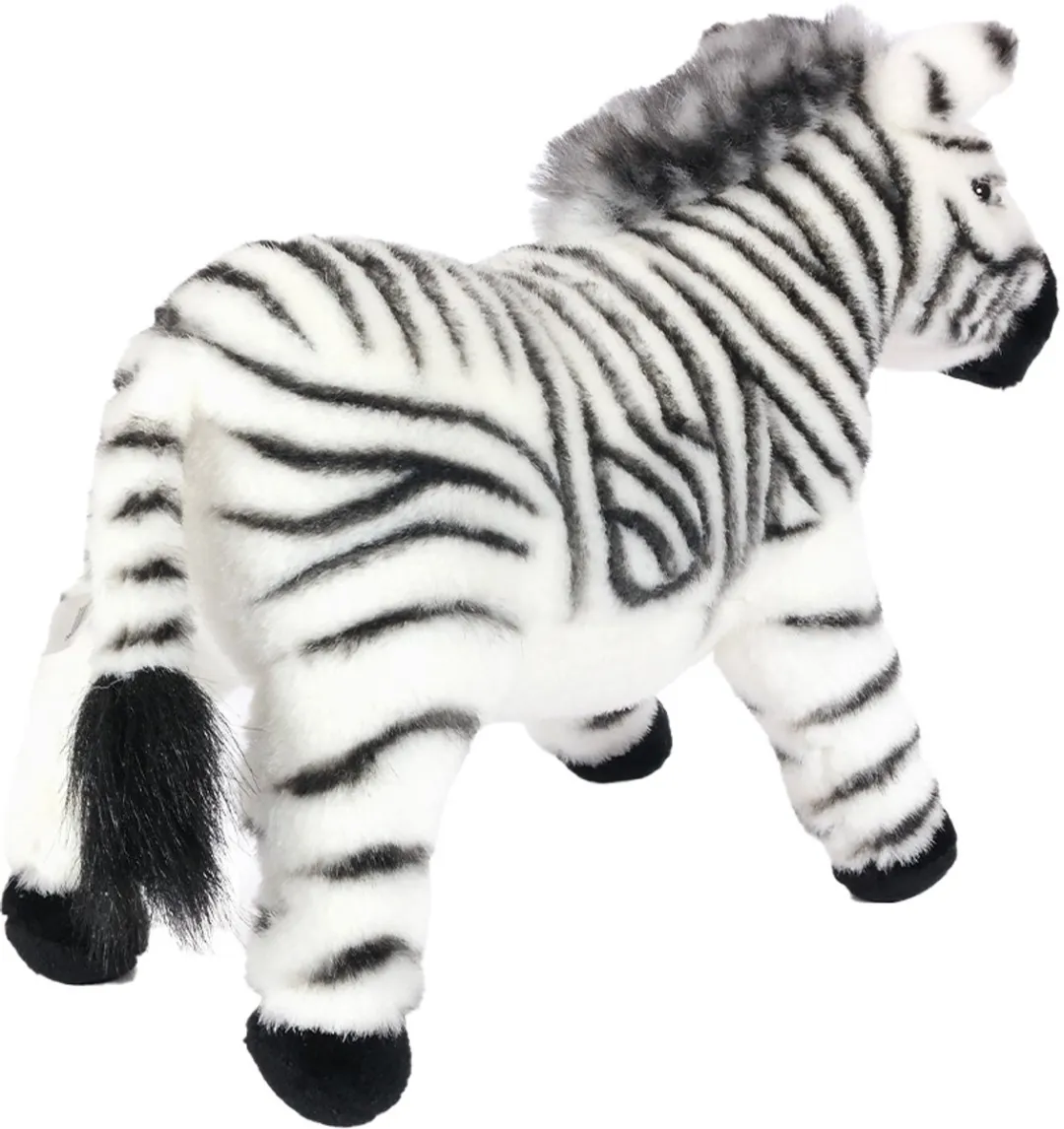 PIA Soft Toys Zebra Pluche Knuffeldier - 36 cm - Zwart/Wit