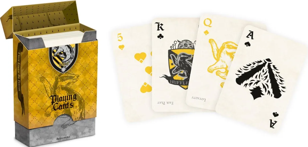 Cartamundi Harry Potter Huffelpuf Speelkaarten - Geel/Zwart