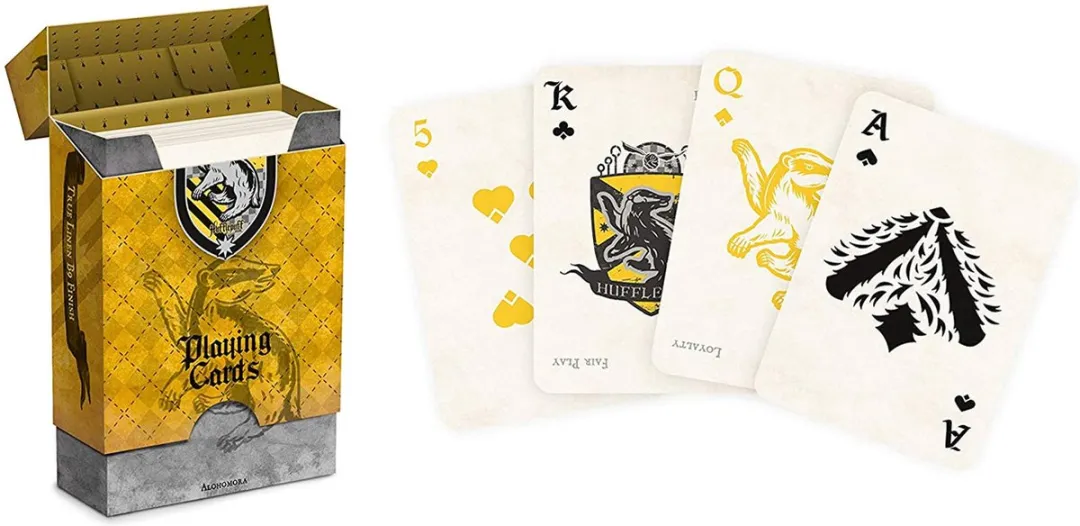 Cartamundi Harry Potter Huffelpuf Speelkaarten - Geel/Zwart
