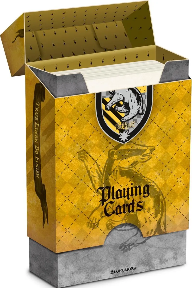 Cartamundi Harry Potter Huffelpuf Speelkaarten - Geel/Zwart