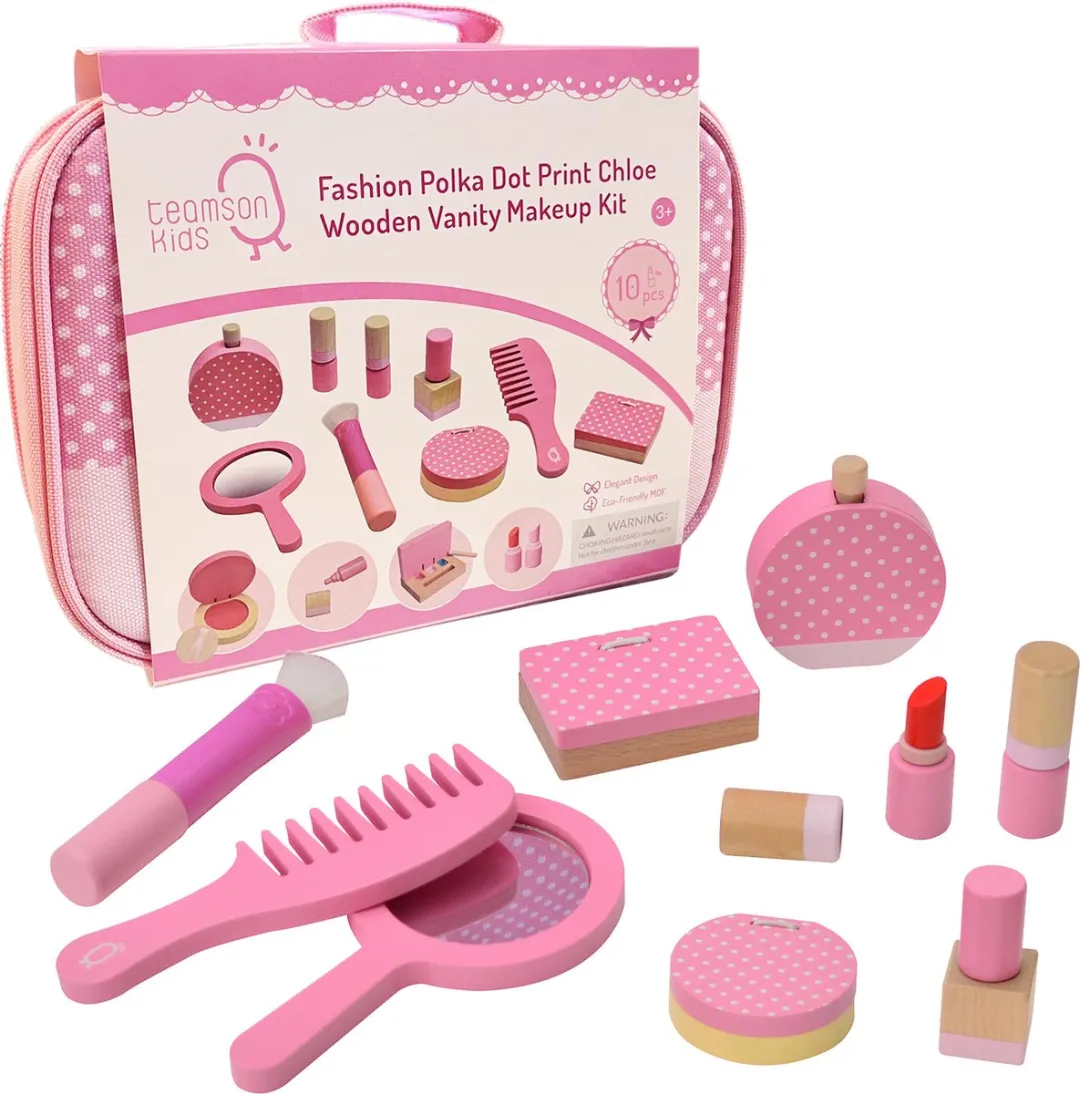 Teamson Kids Kaptafel Accessoires Roze/Polka Dot