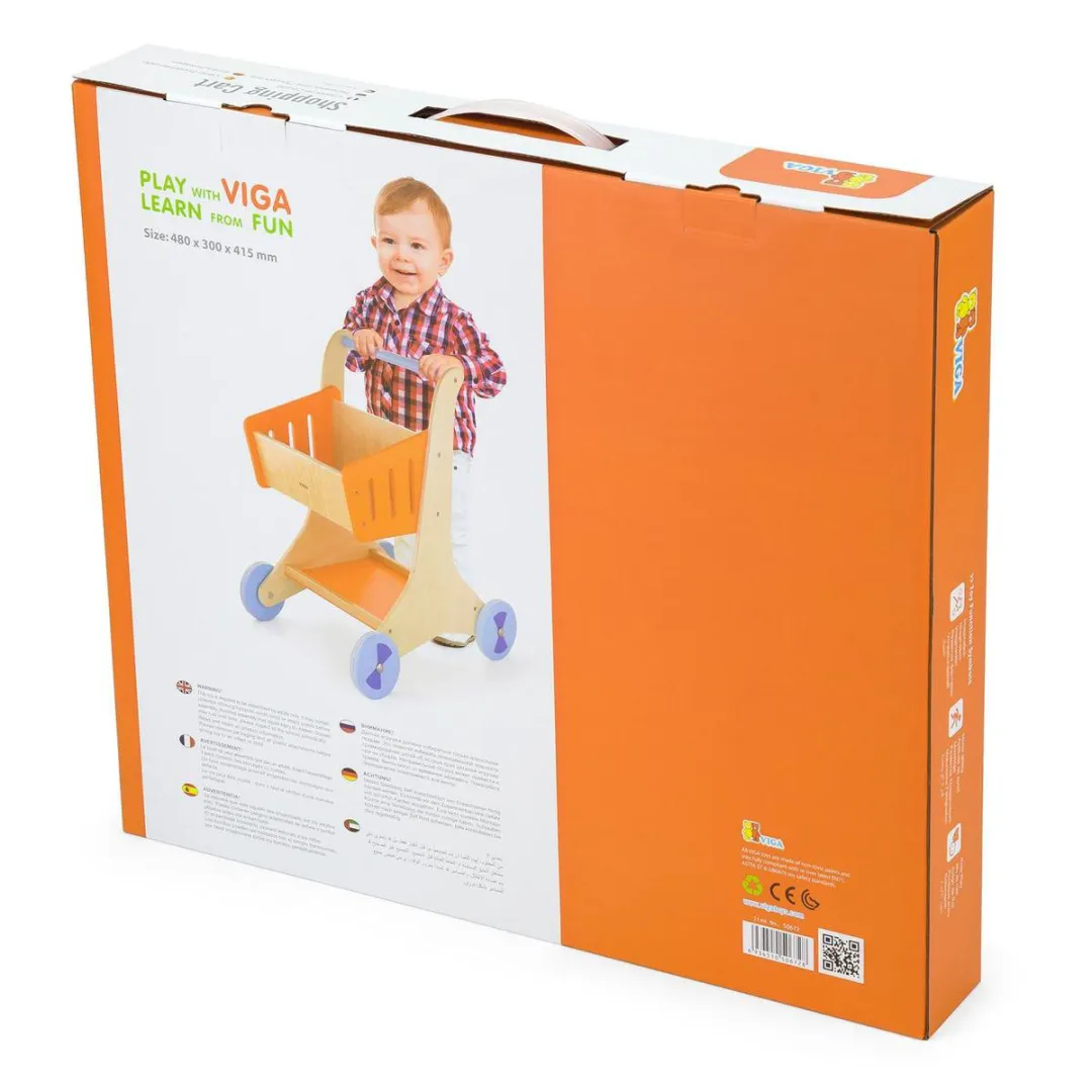 Viga Toys Speelgoedwinkeltje - Blank/Oranje/Blauw