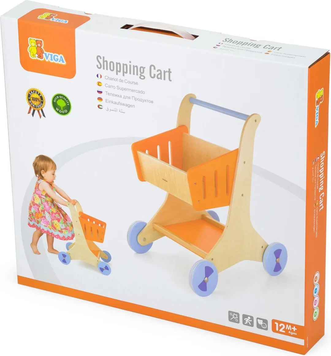 Viga Toys Speelgoedwinkeltje - Blank/Oranje/Blauw