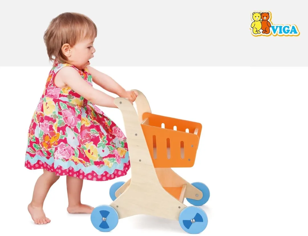 Viga Toys Speelgoedwinkeltje - Blank/Oranje/Blauw