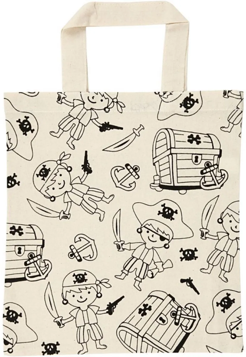 Creativ Company Katoenen Boodschappentas Piraten 27,5x30cm