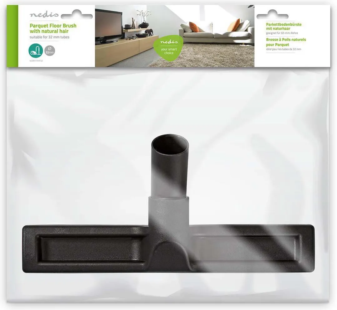 Nedis Parketborstel VCBR111HF32 - Zwart - Ø32mm