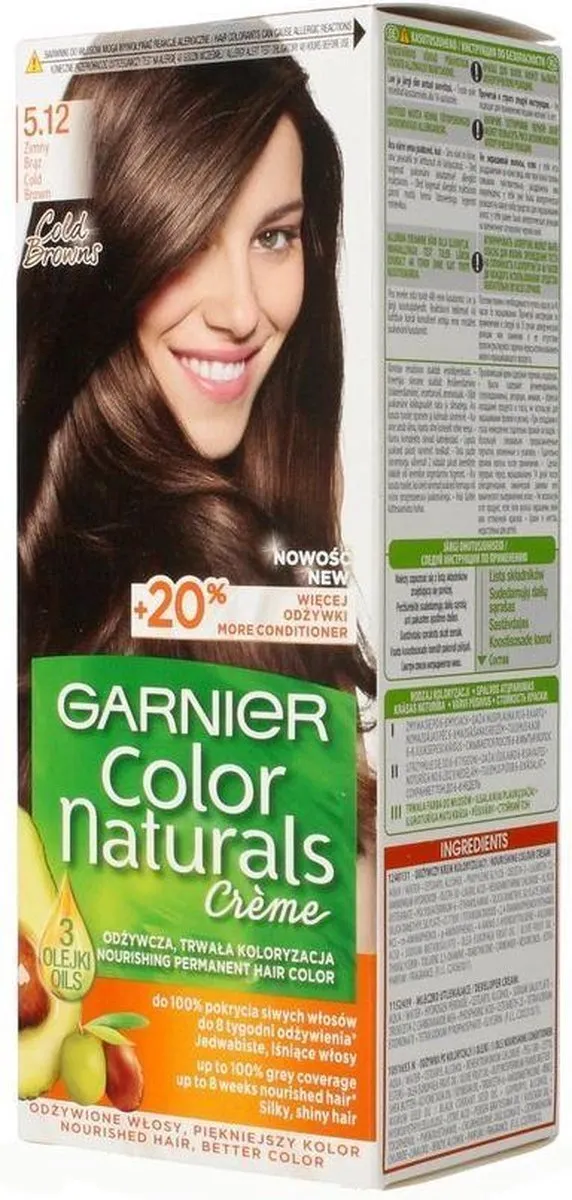 Garnier Color Naturals 5.12 Zimny Brąz Haarkleurcrème 1ml