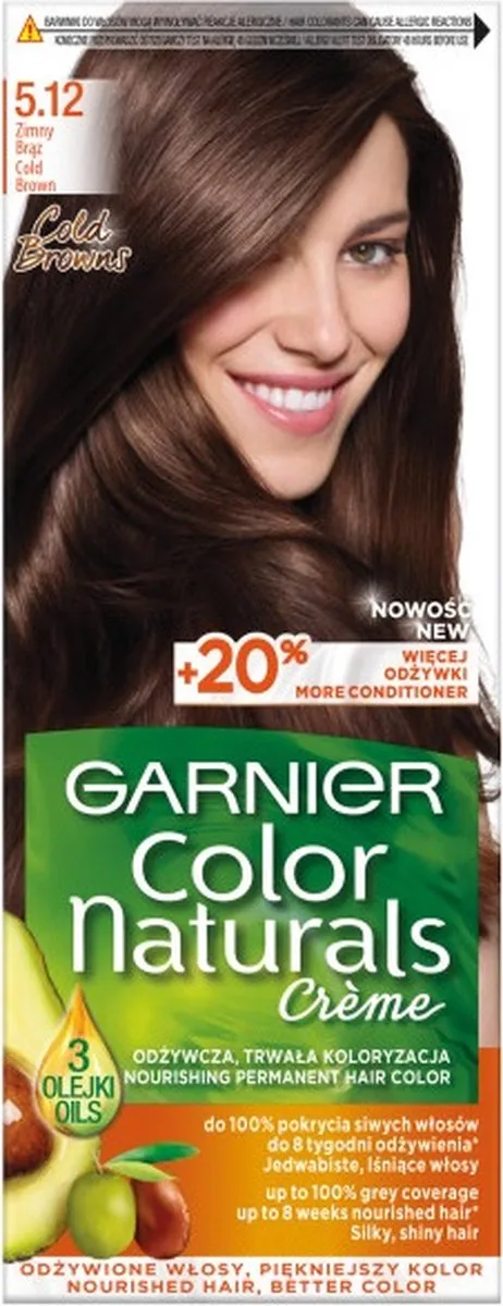 Garnier Color Naturals 5.12 Zimny Brąz Haarkleurcrème 1ml