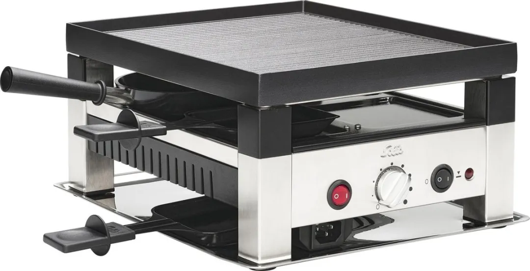 Solis 791 5-in-1 Tafelgrill - 1400W - 4 Personen - Zilver/Zwart