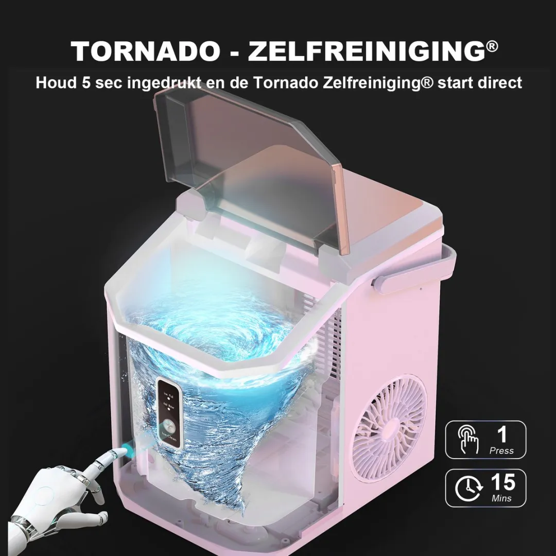 Bardi Nugget IJsblokjesmachine 1.1L - 15kg/24u - WIT met Thermosbeker - afbeelding 6 van 6