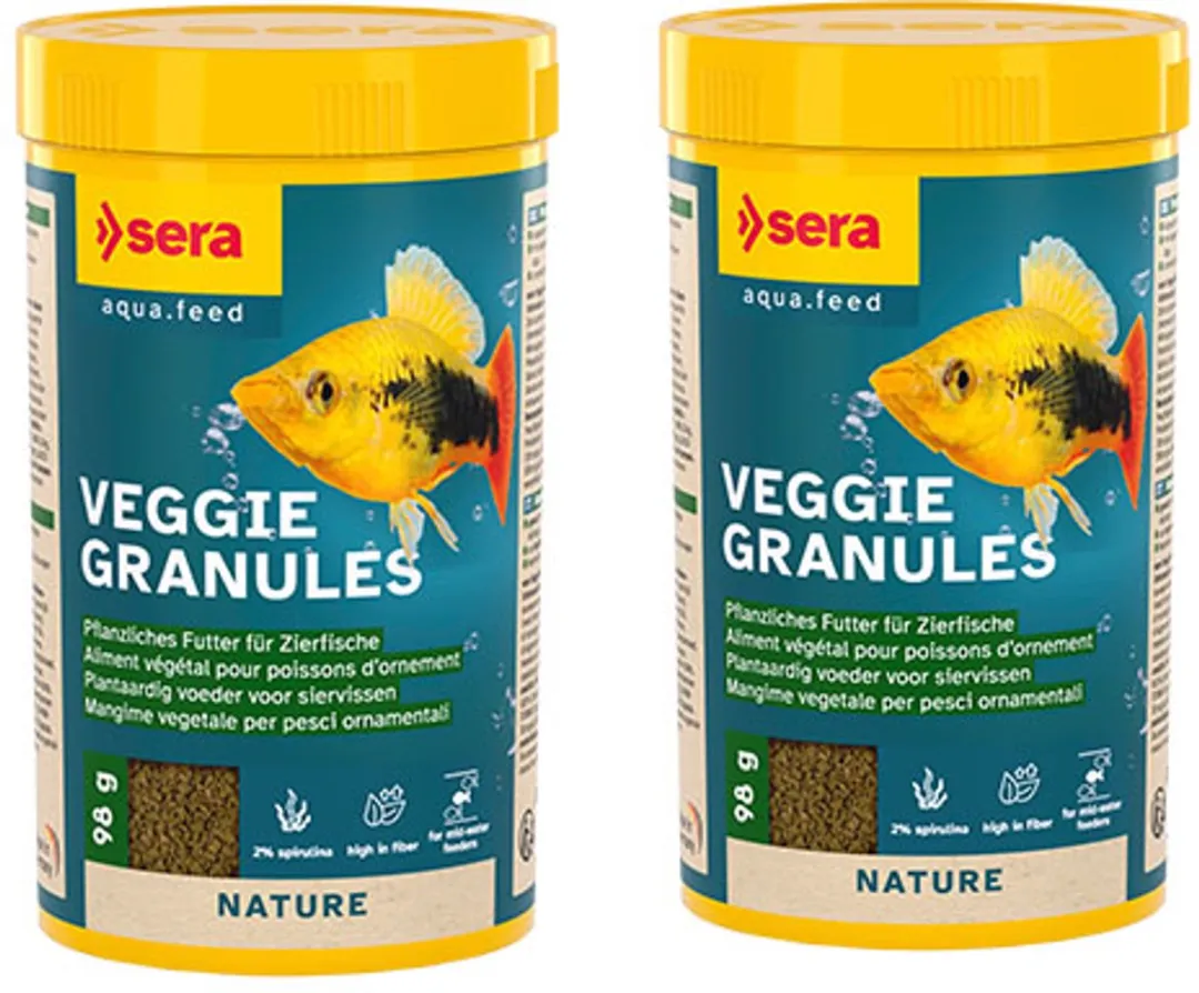 sera - Veggie granules 250 ml - plantaardig plankton voer - 2 verpakkingen