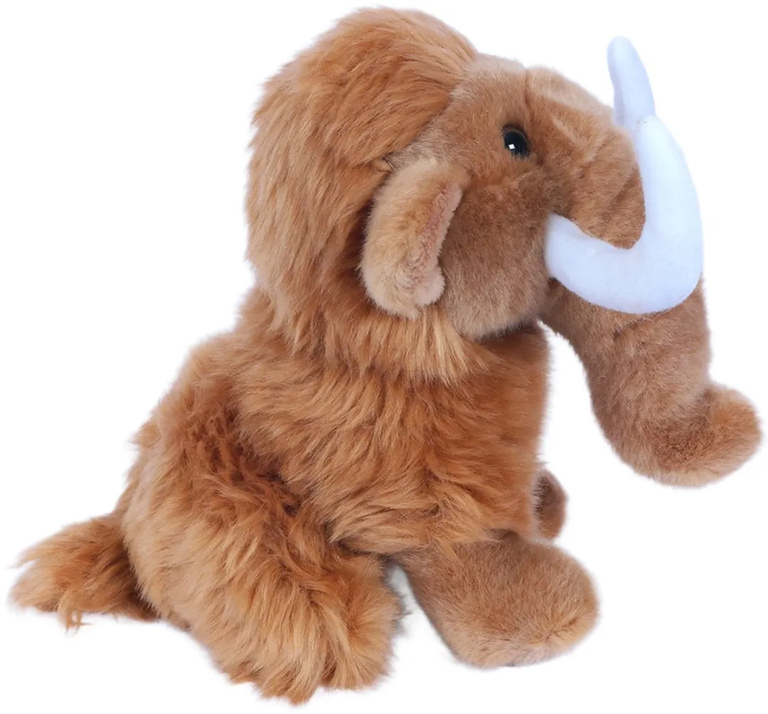 PIA Soft Toys Pluche Mammoet 18cm - Bruin/Wit