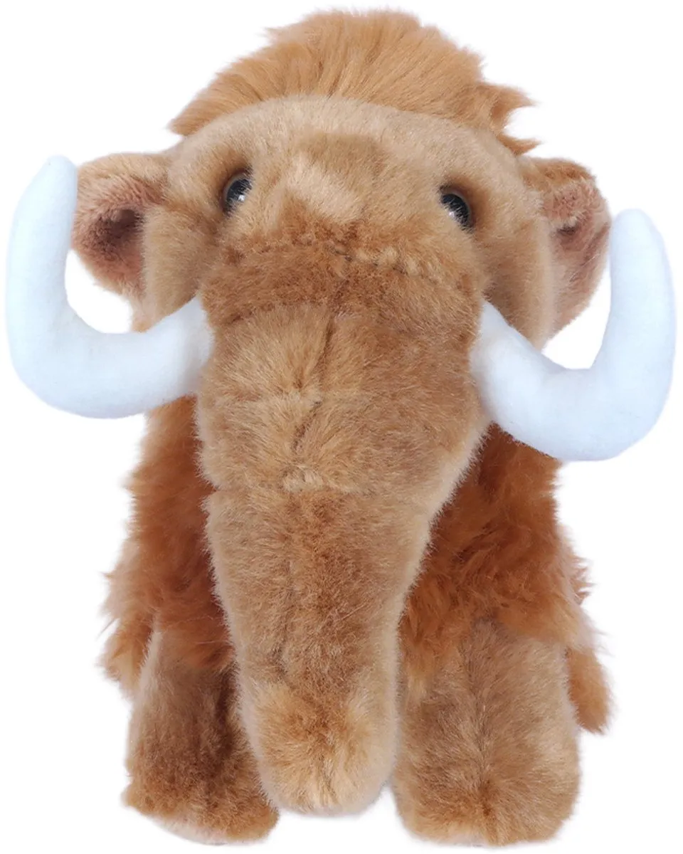 PIA Soft Toys Pluche Mammoet 18cm - Bruin/Wit