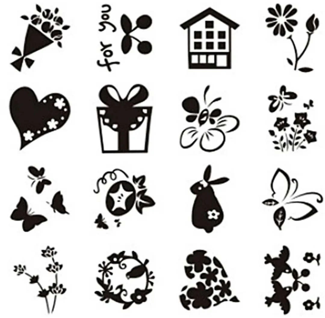 Creativ Company Kleine Groetjes Silicone Stempels - 21 Stuks Multicolor