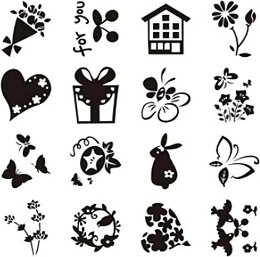 Creativ Company Kleine Groetjes Silicone Stempels - 21 Stuks Multicolor