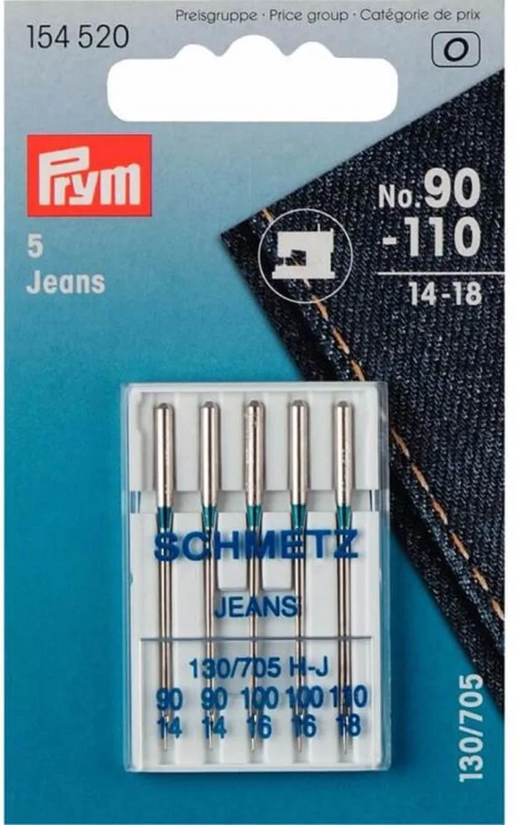 Prym 130/705H Jeans Naaimachinenaalden - 5 Stuks