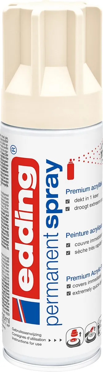 edding 5200 Spuitverf Licht Ivoor Mat - 200ml