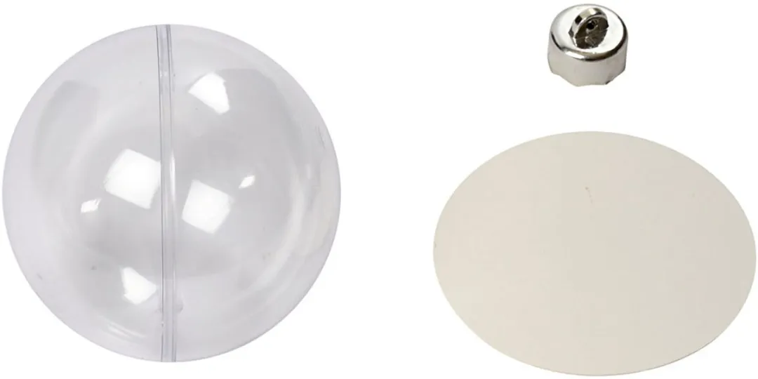 Creativ Company Acryl Ballen 2-delig Ø8cm - Transparant - 5 Stuks