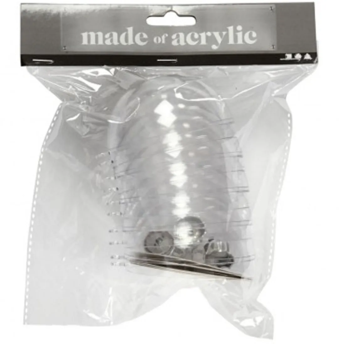 Creativ Company Acryl Ballen 2-delig Ø8cm - Transparant - 5 Stuks