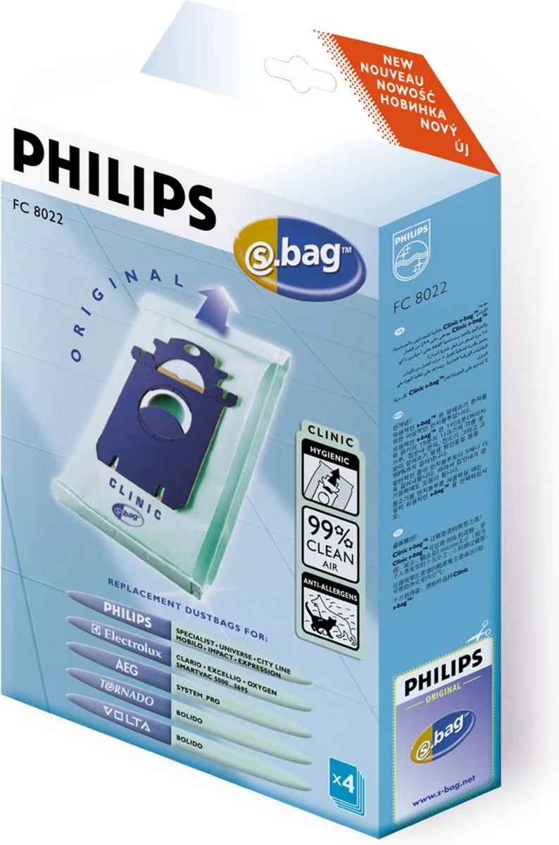 Philips S-Bag FC8022/04 Stofzuigerzakken