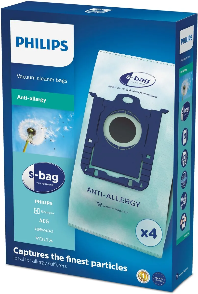 Philips S-Bag FC8022/04 Stofzuigerzakken - 4 Stuks - afbeelding 6 van 6