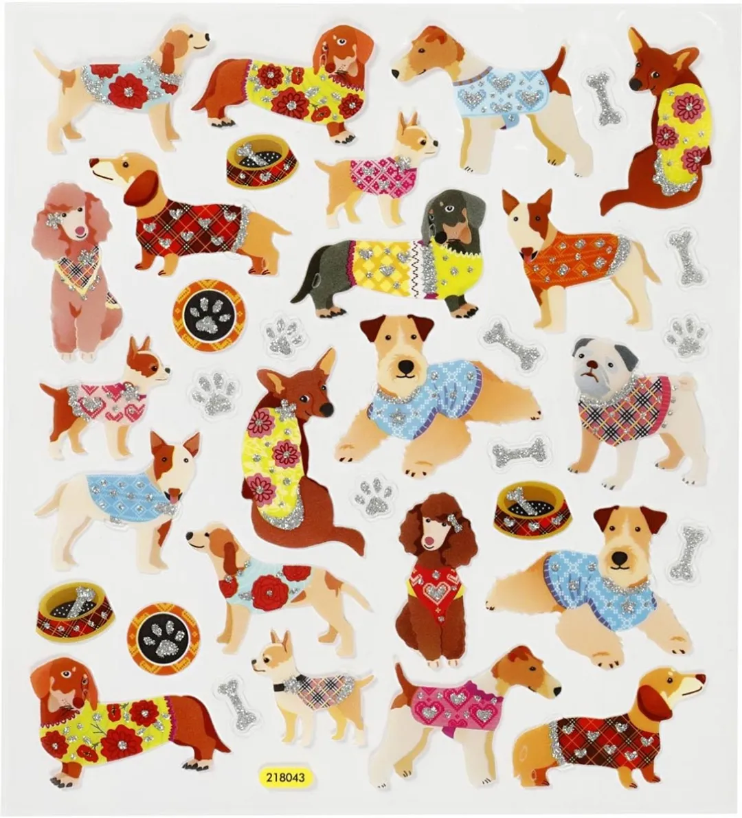 Creativ Company Honden Stickers - 26 Stuks - 15x16,5cm
