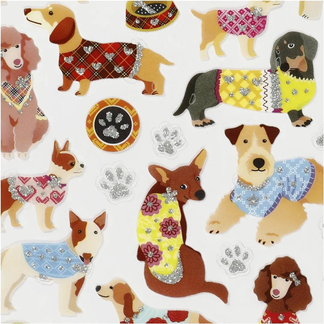 Creativ Company Honden Stickers - 26 Stuks - 15x16,5cm