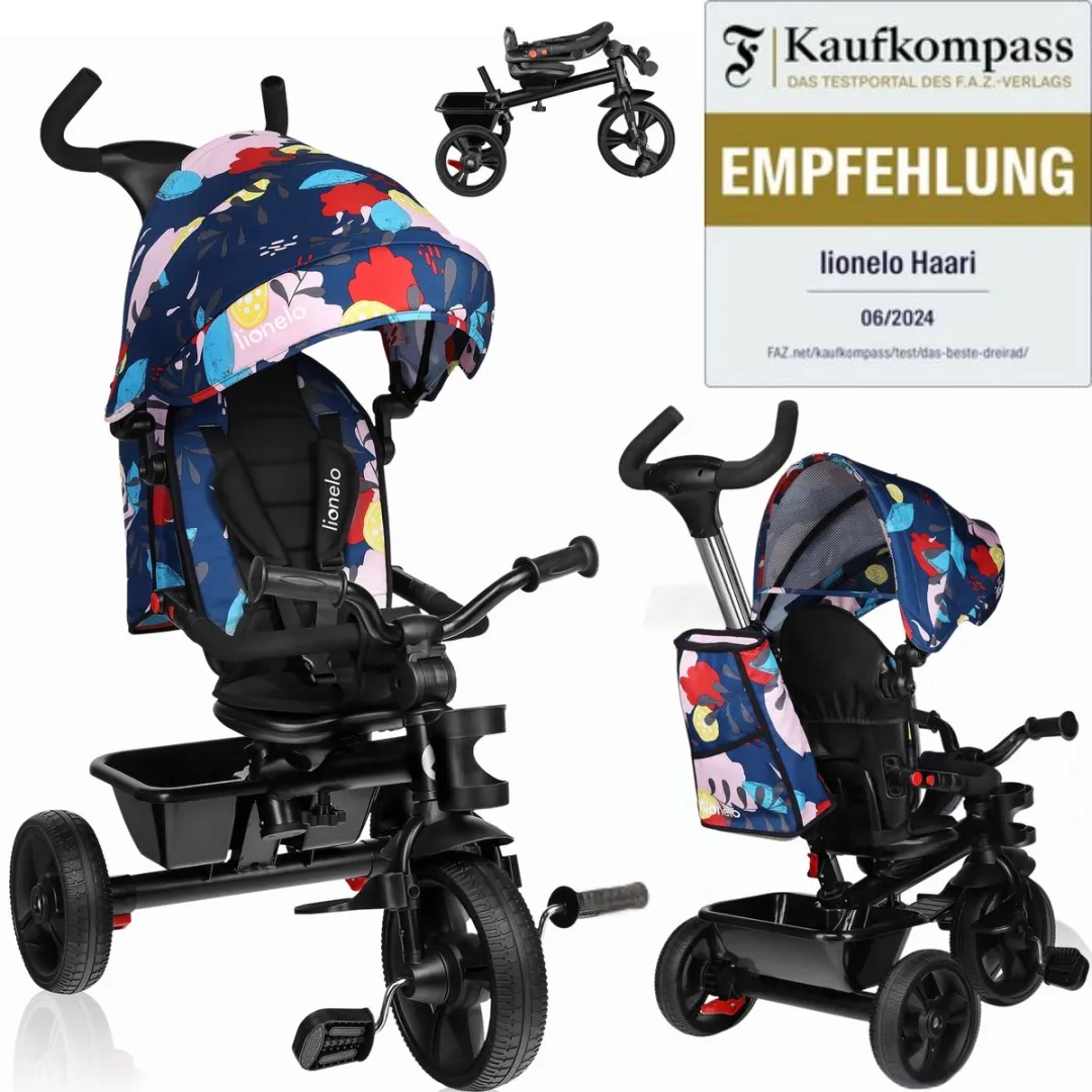 Lionelo Haari Driewieler 2-in-1 - Roze