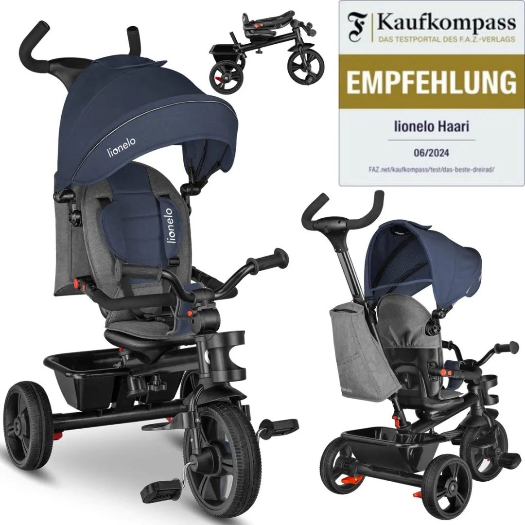 Lionelo Haari Driewieler 2-in-1 - Roze
