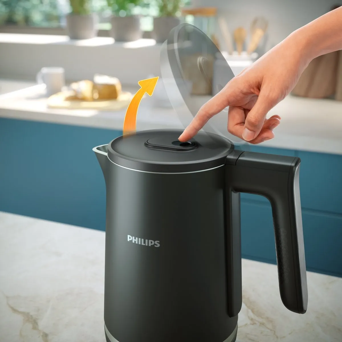 Philips 5000-serie HD9395/90 Dubbelwandige Waterkoker 1.7L - 2200W - Grijs