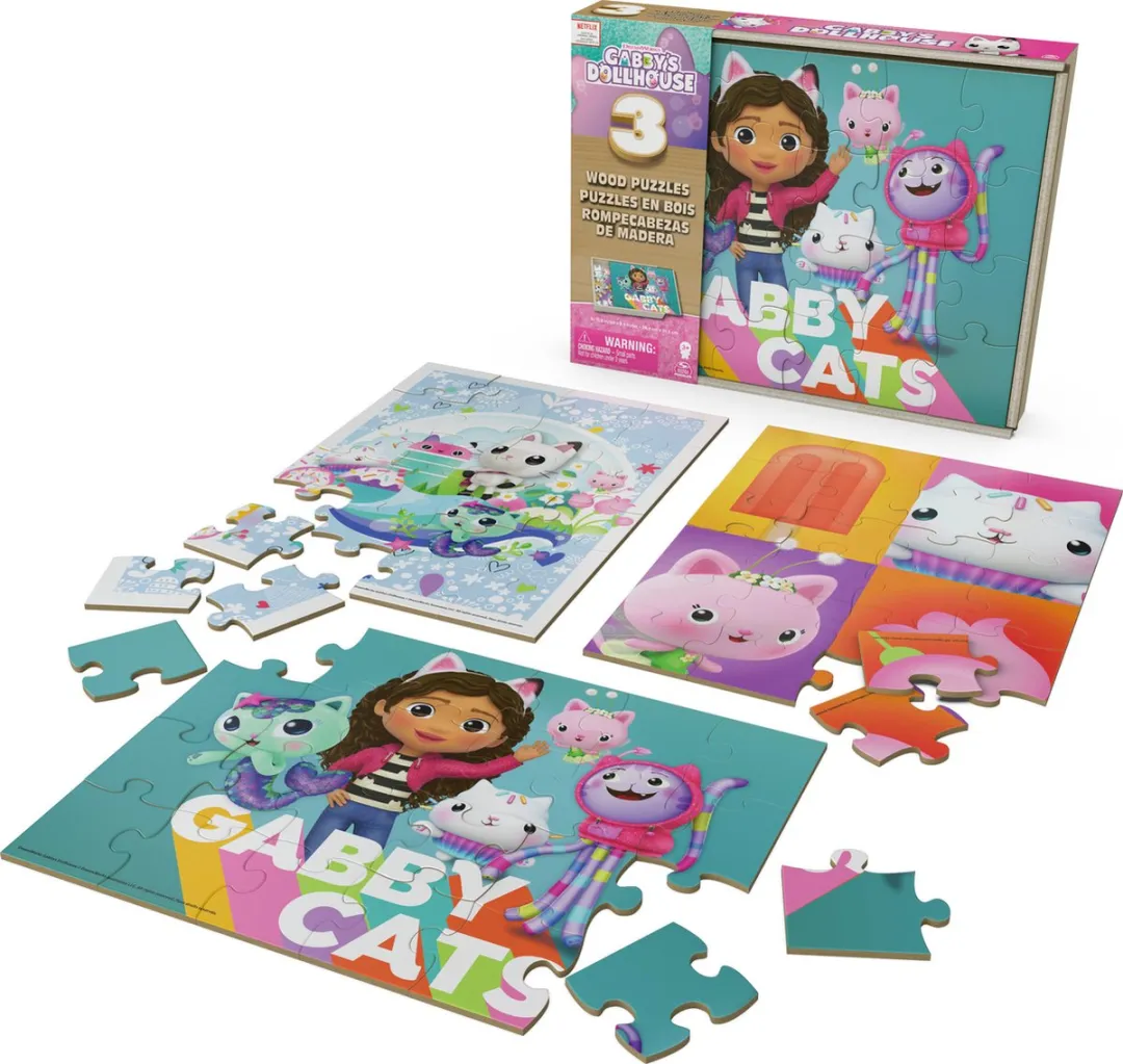 Spin Master Gabby's Poppenhuis Puzzels 3x24 Stuks - Multicolor