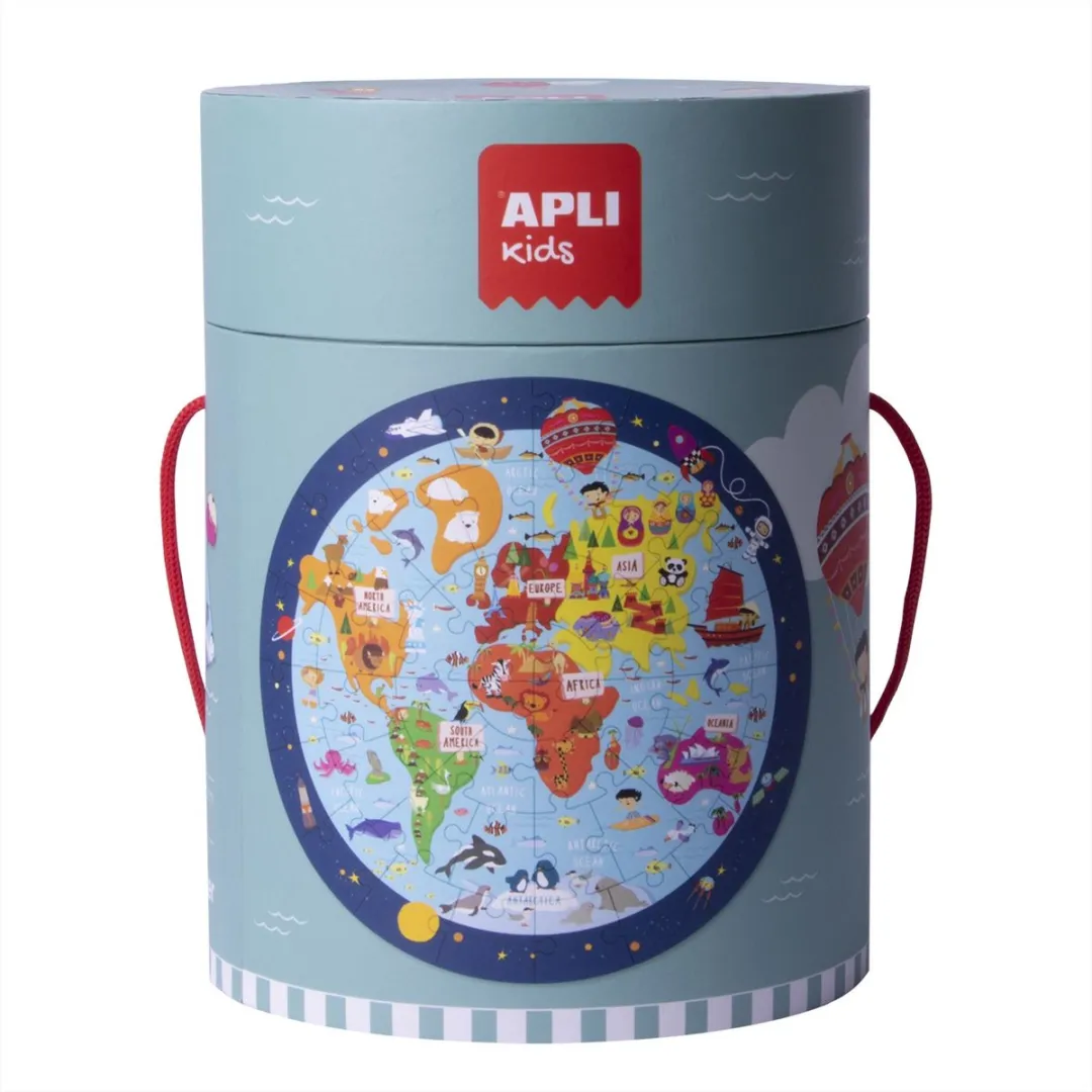Apli Kids Wereldkaart Puzzle 48 Stuks