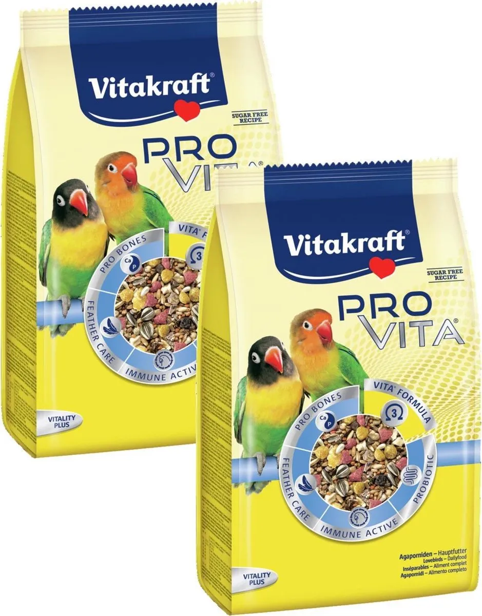 Vitakraft Pro Vita Agapornis Vogelvoer - 2x750g
