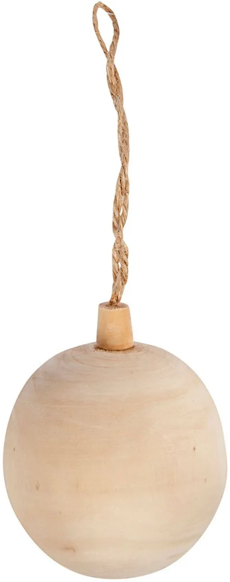 Creativ Company Houten Kerstbal 6,4cm - Blank