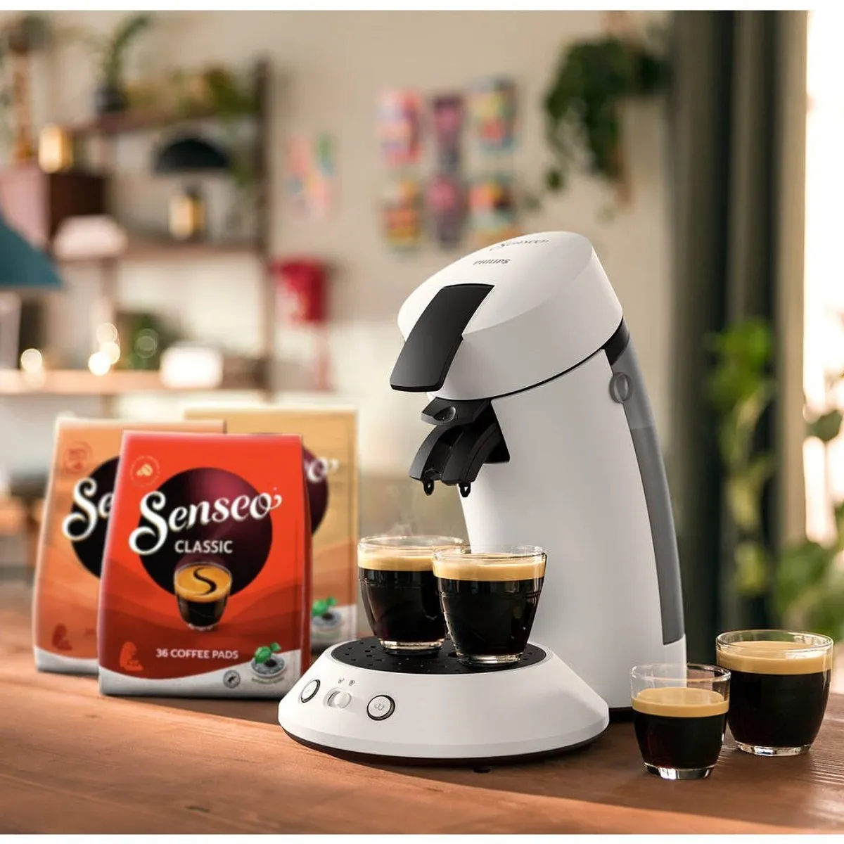 Philips Senseo Original Plus CSA210/10 Koffiepadmachine - 2 Kopjes - Wit