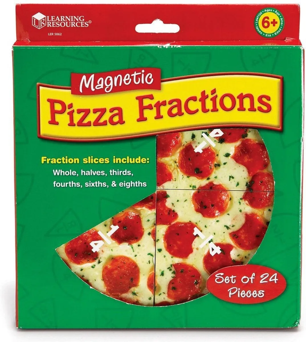 Learning Resources Pizza Fractions Magnetisch Leermiddel - Ø20cm - LPK5062-BOX