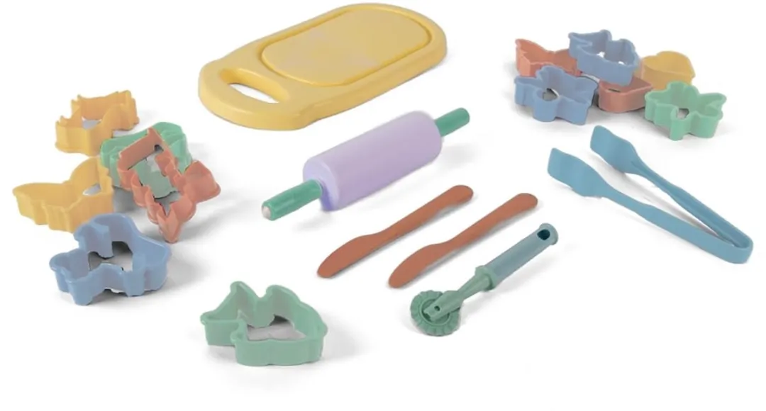 Dantoy Klei Gereedschapset 18-delig - Pastel