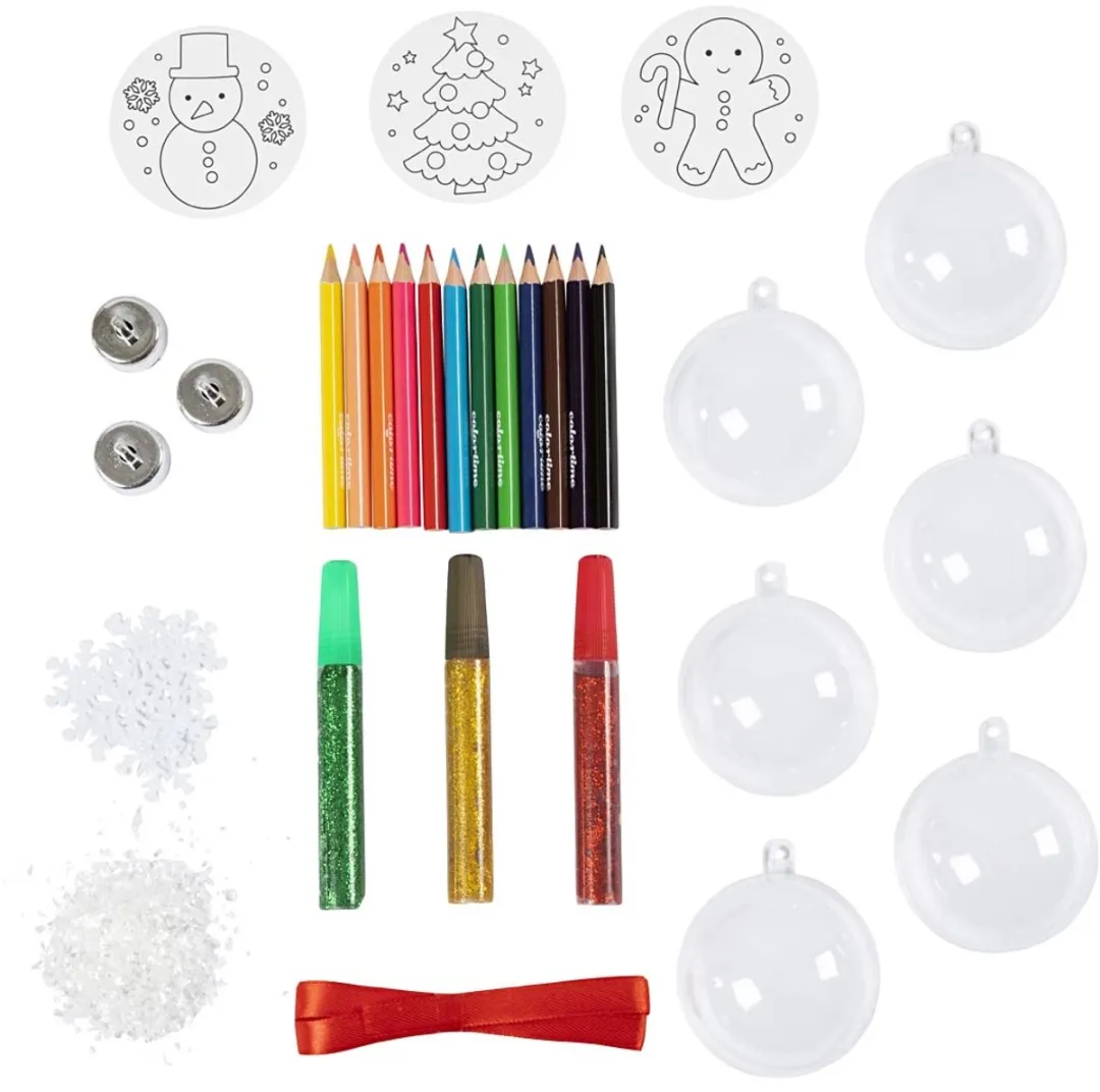 Creativ Company Mini Hobbyset Kerstballen Transparant