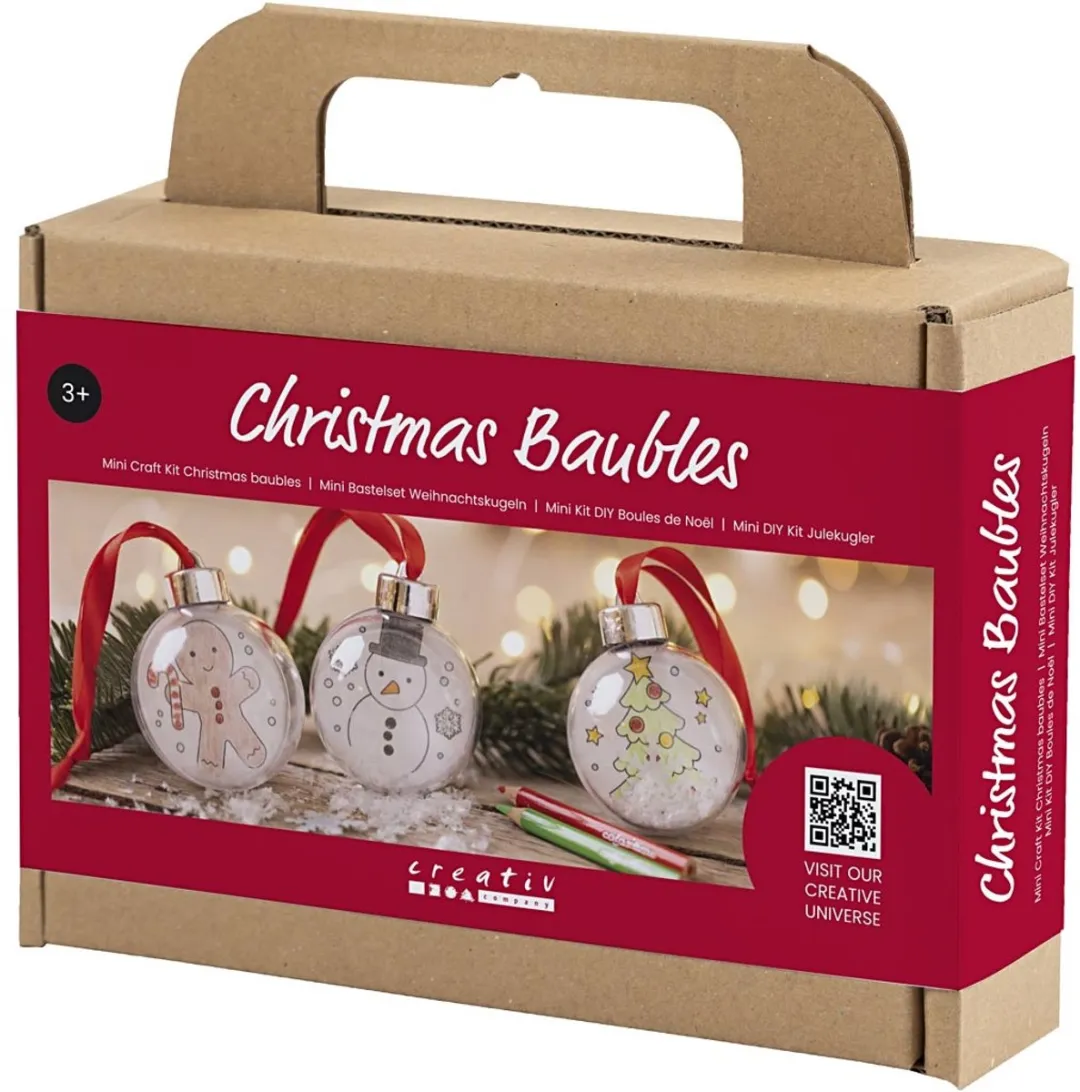 Creativ Company Mini Hobbyset Kerstballen Transparant