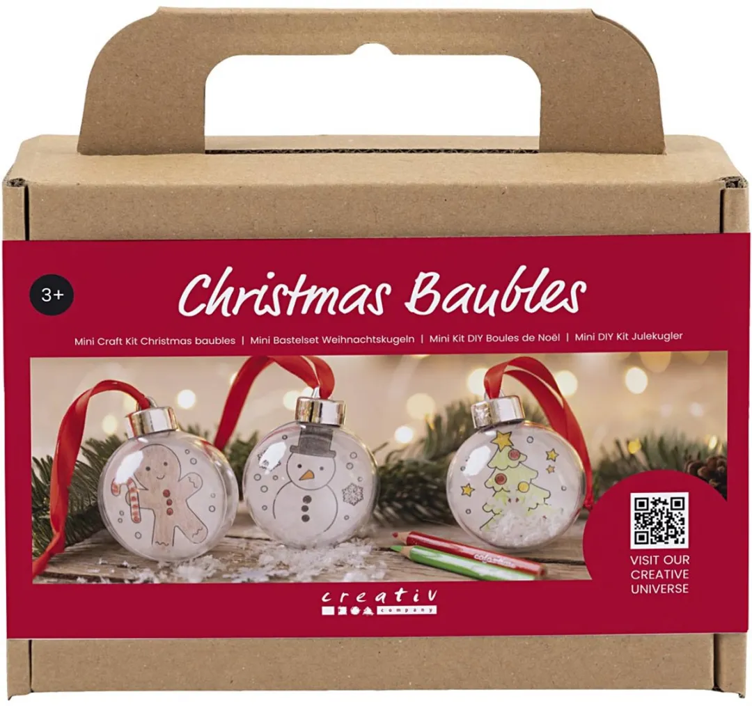 Creativ Company Mini Hobbyset Kerstballen Transparant