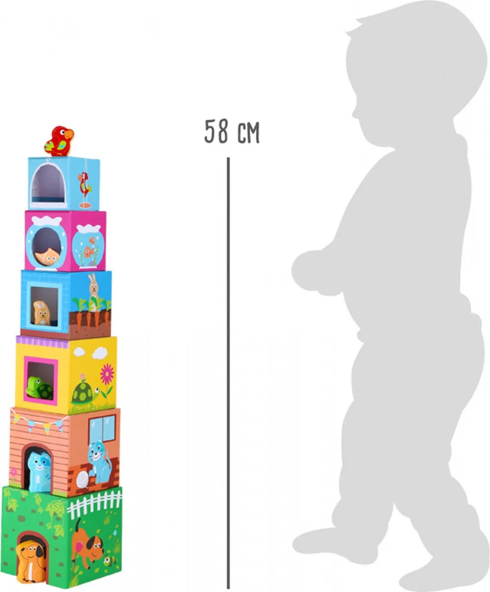 Small Foot Stapeltoren met Dieren Multicolor