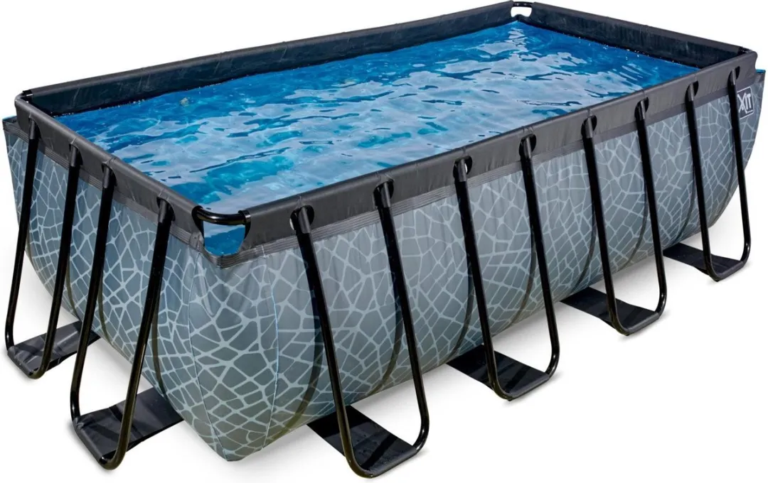 EXIT Stone Zwembad 400x200x122cm - 8870L - Grijs - afbeelding 6 van 6