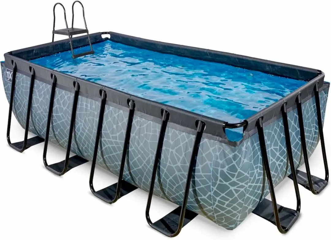 EXIT Stone Zwembad 400x200x122cm - 8870L - Grijs