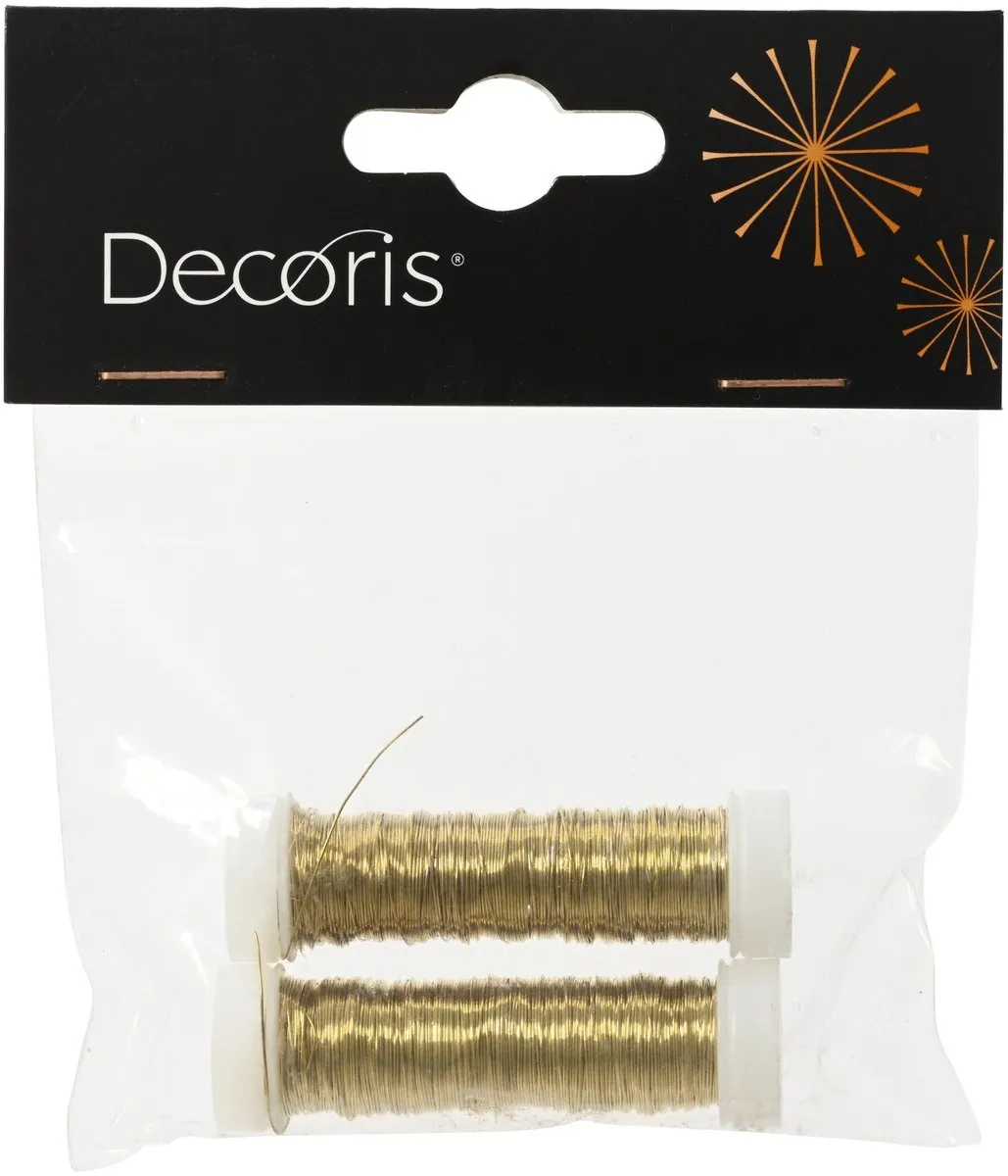 Decoris Binddraad Goud 30m x 0,3mm - 4 Stuks