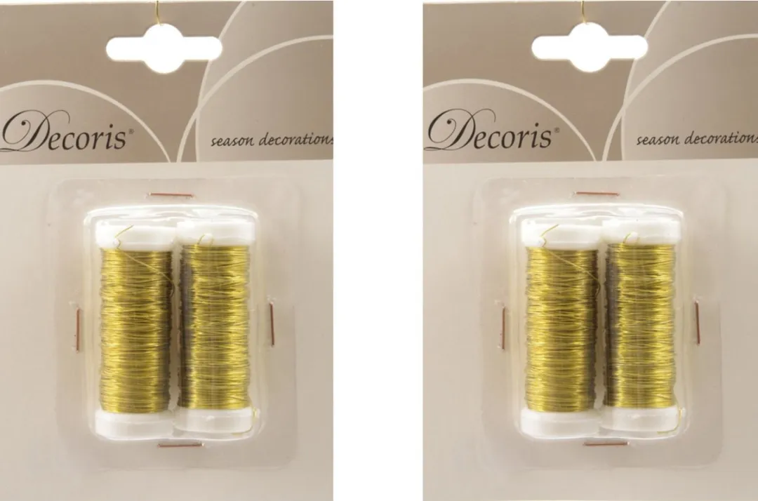 Decoris Binddraad Goud 30m x 0,3mm - 4 Stuks