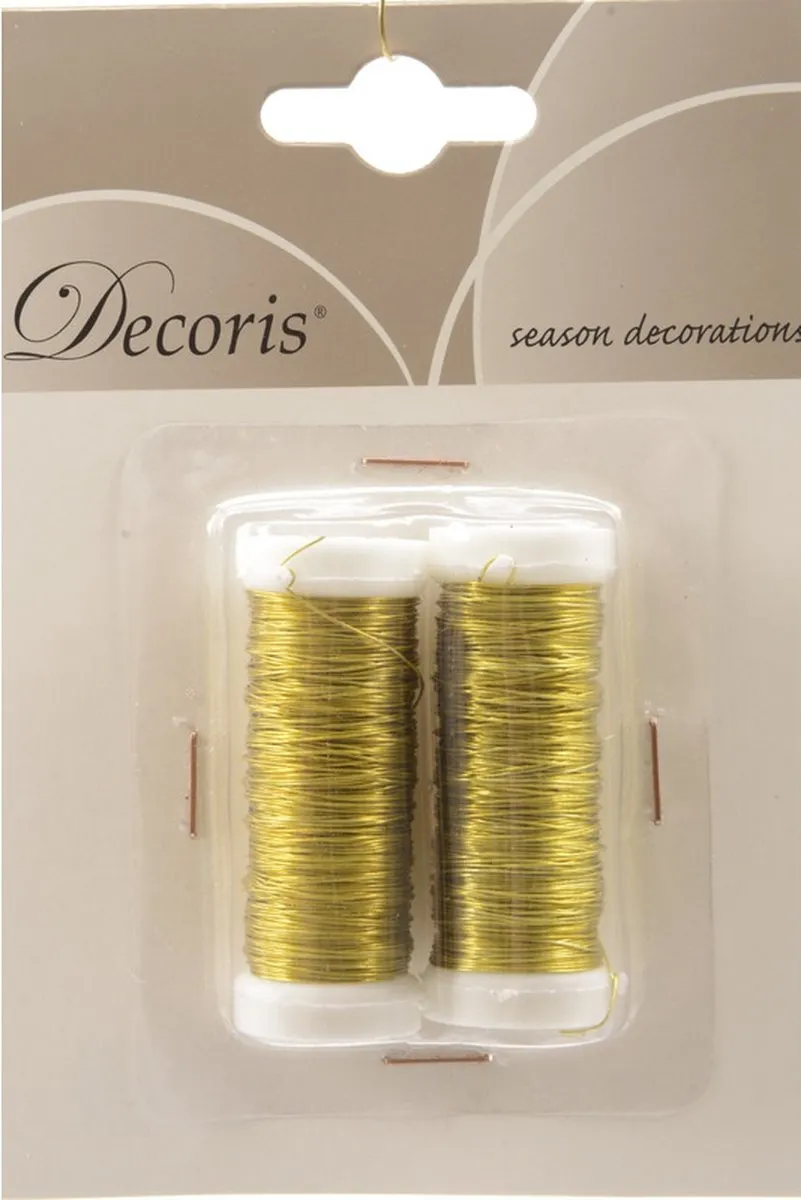 Decoris Binddraad Goud 30m x 0,3mm - 4 Stuks